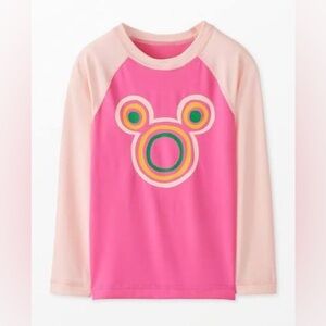Hanna Andersson Mickey Mouse Disney Pink Kids Swim Set + Long Sleeve Rashguard